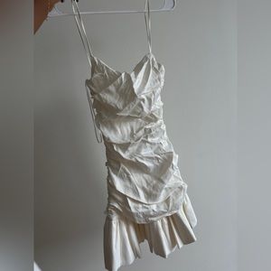 White mini dress